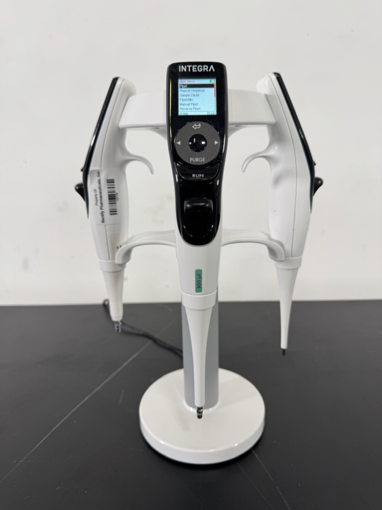 Image of Integra Electronic Single Channel Pipettes w/Stand - Quantity 3